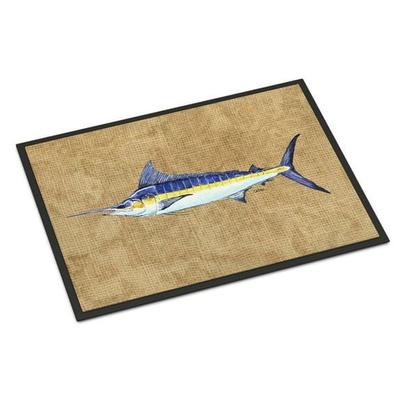 Carolines Treasures 8818MAT Blue Marlin Doormat 18x27 27"L x 18"W multicolor
