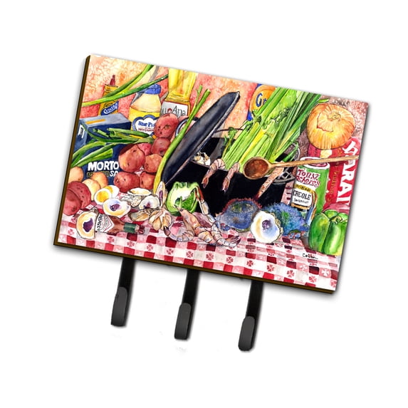 Carolines Treasures 8825TH68 Gumbo and Potato Salad Leash or Key Holder Triple multicolor