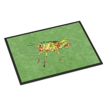 Carolines Treasures 8848MAT Grasshopper on Avacado Doormat 18x27 27"L x 18"W multicolor