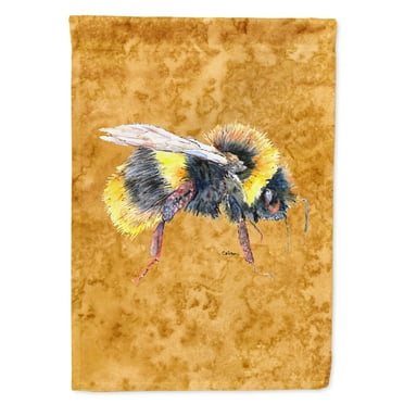 Carolines Treasures 8850-FLAG-PARENT Bee on Gold Flag  multicolor