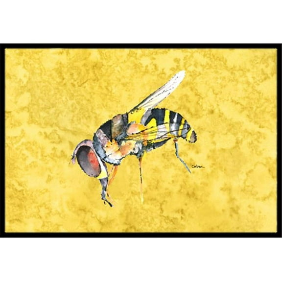 Carolines Treasures 8851MAT Bee on Yellow Indoor Or Outdoor Doormat - 18 x 27 in.