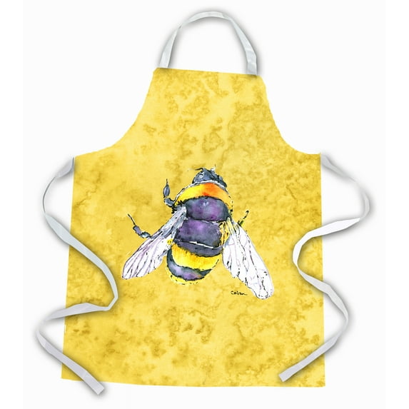 Carolines Treasures 8852APRON Bee on Yellow Apron Large multicolor