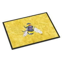 Carolines Treasures 8852MAT Bee on Yellow Doormat 18x27 27"L x 18"W multicolor