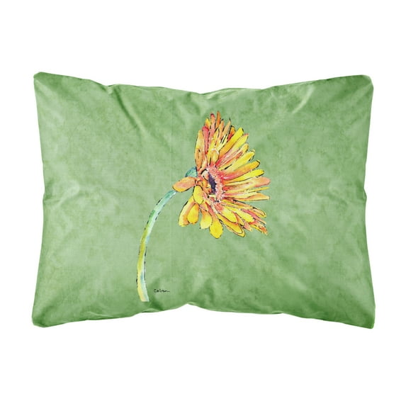 Carolines Treasures 8854PW1216 Gerber Daisy Orange Canvas Fabric Decorative Pillow, 12H x16W, multicolor