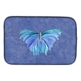 thumbnail image 1 of Butterfly on Slate Blue Dish Drying Mat, 1 of 7