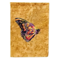 Carolines Treasures 8858-FLAG-PARENT Butterfly on Gold Flag  multicolor