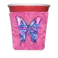 thumbnail image 1 of Carolines Treasures 8859RSC Butterfly On Pink Red Solo Cup bottle sleeve Hugger - 16 To 22 oz., 1 of 2