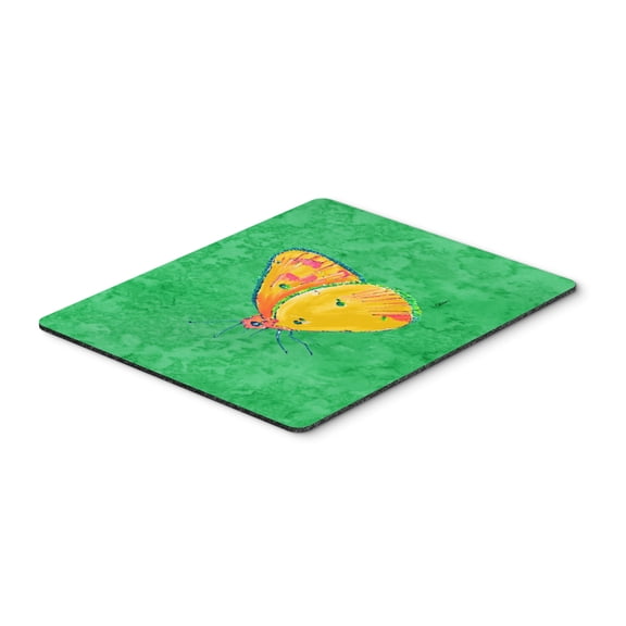 Carolines Treasures 8861MP Butterfly Orange on Green Mouse Pad Hot Pad or Trivet Large multicolor