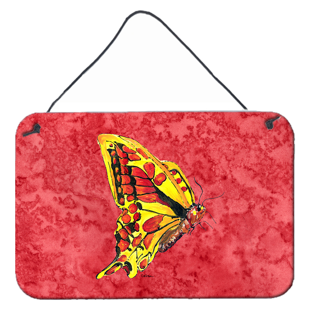 Carolines Treasures 8862DS812 Butterfly on Red Wall or Door