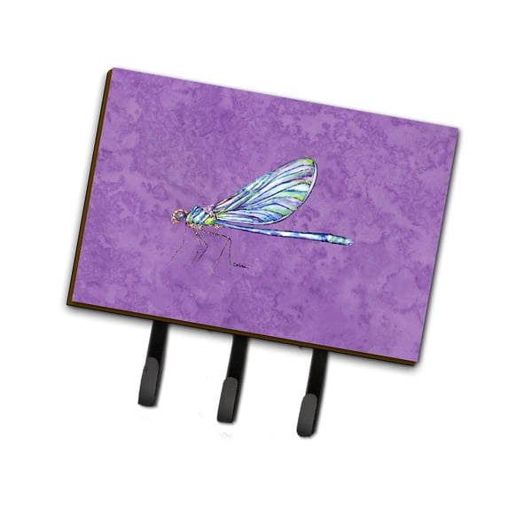 Carolines Treasures 8865TH68 Dragonfly on Purple Leash or Key Holder Triple multicolor