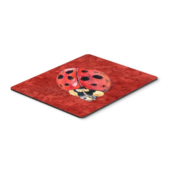 Carolines Treasures 8870MP Lady Bug on Deep Red Mouse Pad Hot Pad or Trivet Large multicolor