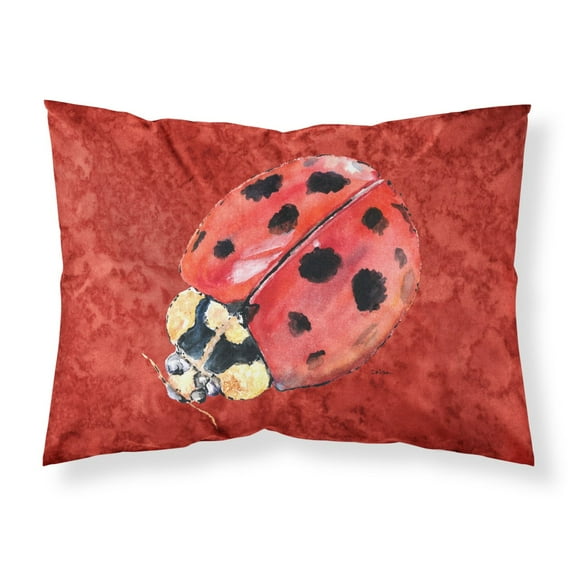 Carolines Treasures 8870PILLOWCASE Lady Bug on Deep Red Fabric Standard Pillowcase Standard multicolor