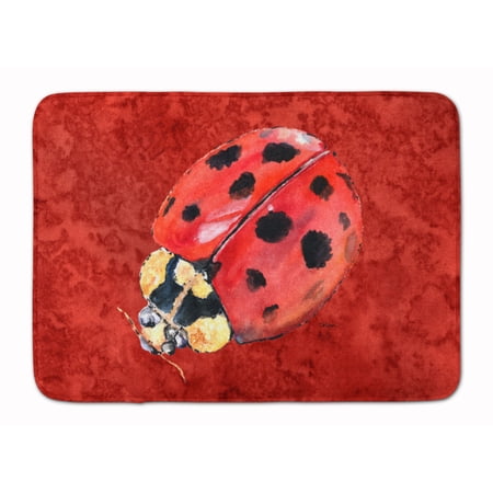 Carolines Treasures 8870RUG Lady Bug on Deep Red Machine Washable Memory Foam Mat 19 X 27" multicolor