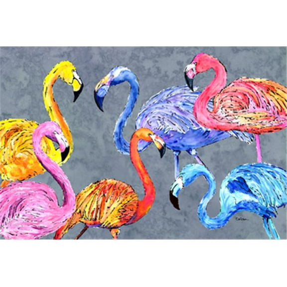 Carolines Treasures 8871PLMT Flamingo Six Senses Fabric Placemat