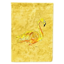 Carolines Treasures 8872-FLAG-PARENT Flamingo on Yellow Flag  multicolor