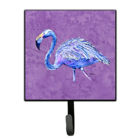 Carolines Treasures 8874SH4 Flamingo on Purple Leash or Key Holder 7Hx4.25W multicolor