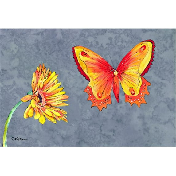 Carolines Treasures 8877PLMT Gerber Daisy And Butterfly Fabric Placemat