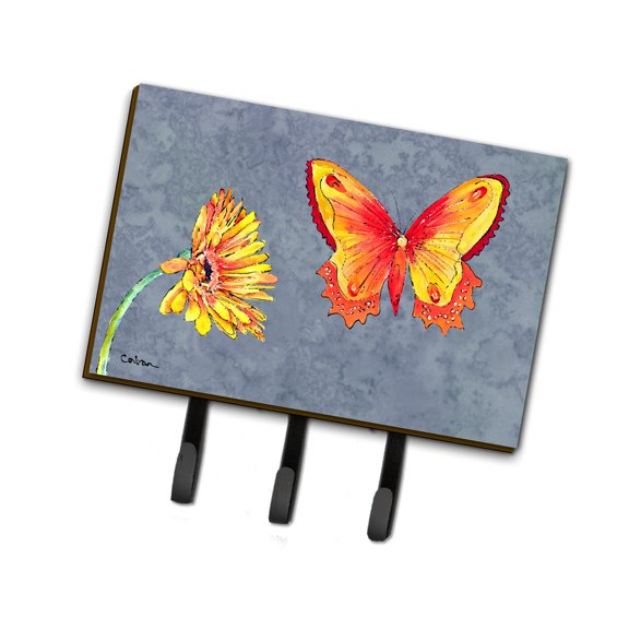 Carolines Treasures 8877TH68 Gerber Daisy and Buttefly Leash or Key Holder Triple multicolor