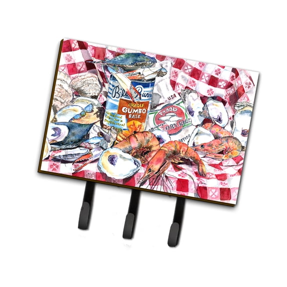 Carolines Treasures 8894TH68 Blue Runner Gumbo Receipe Leash or Key Holder Triple multicolor