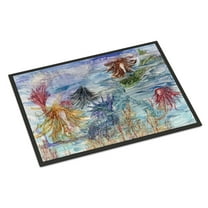 Carolines Treasures 8975MAT Abstract Mermaid Water Fantasy Door Mat Indoor Rug or Outdoor Welcome Mat 18x27 Doormat  18H