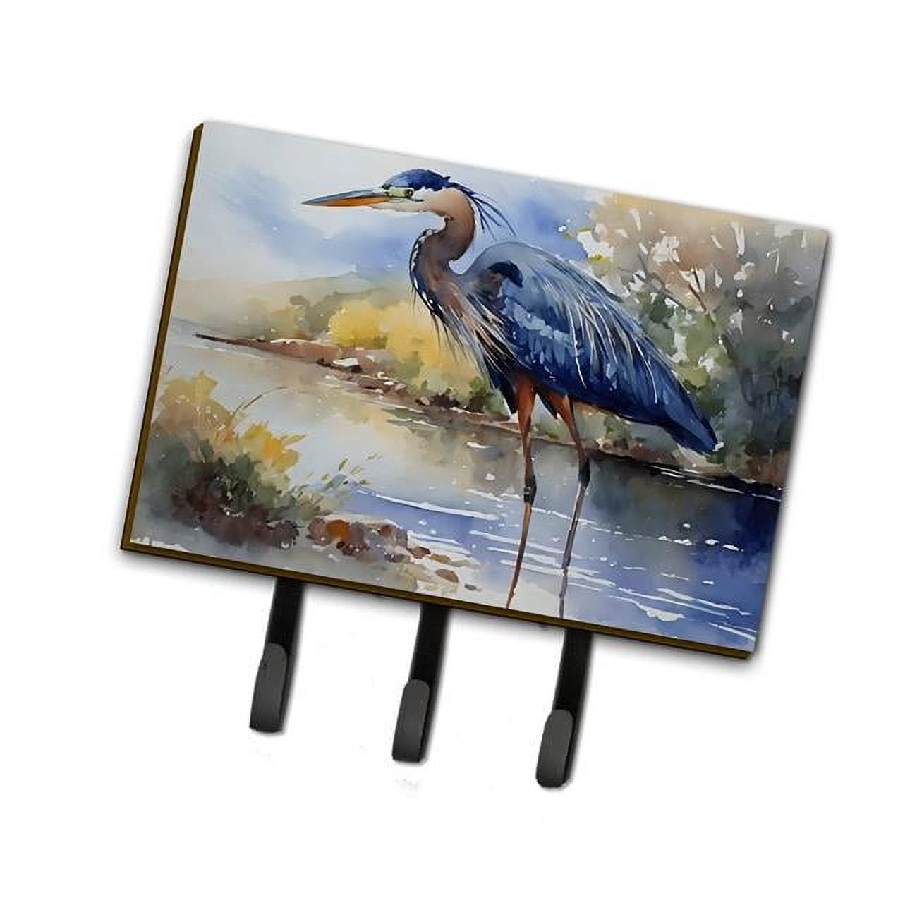 Blue Heron Leash or Key Holder 6 in x 9 in