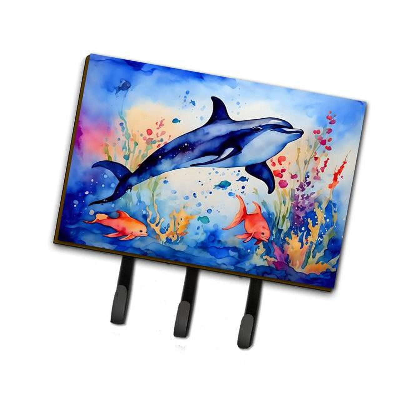 Dolphin Leash or Key Holder 6 in x 9 in
