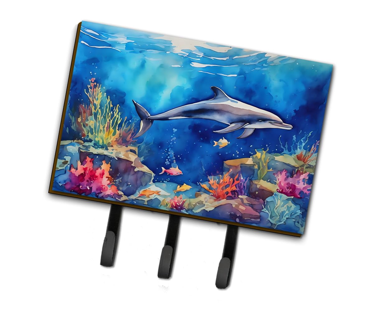 Dolphin Leash or Key Holder 6 in x 9 in