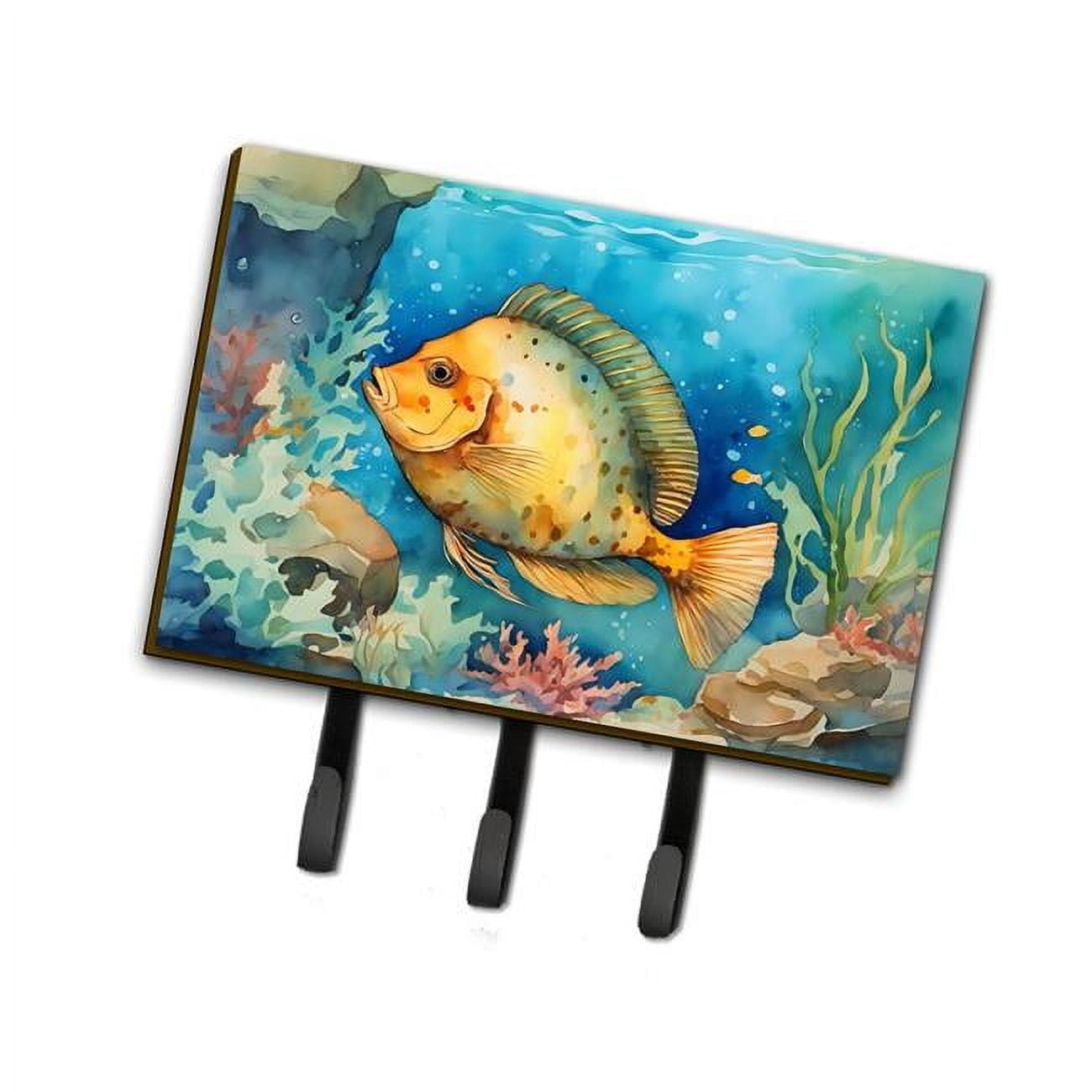 Flounder Leash or Key Holder 6 in x 9 in
