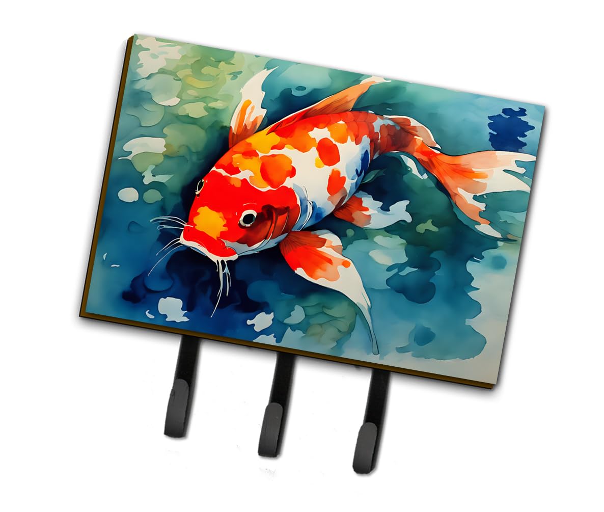 Koi Fish Leash or Key Holder 6 in x 9 in