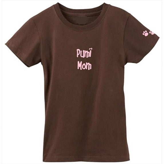 Carolines Treasures 978M-4411-CHPK-XL Pumi Mom Tshirt Ladies Cut Short Sleeve Adult Extra Large