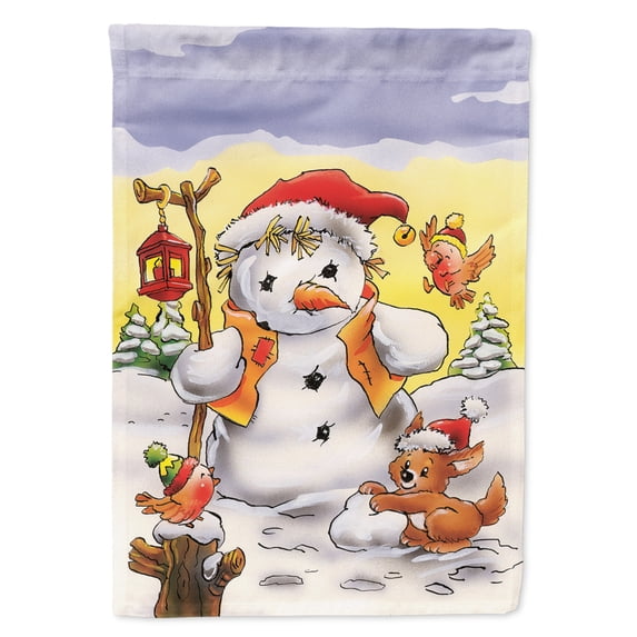 Scarecrow Snowman Garden Flag