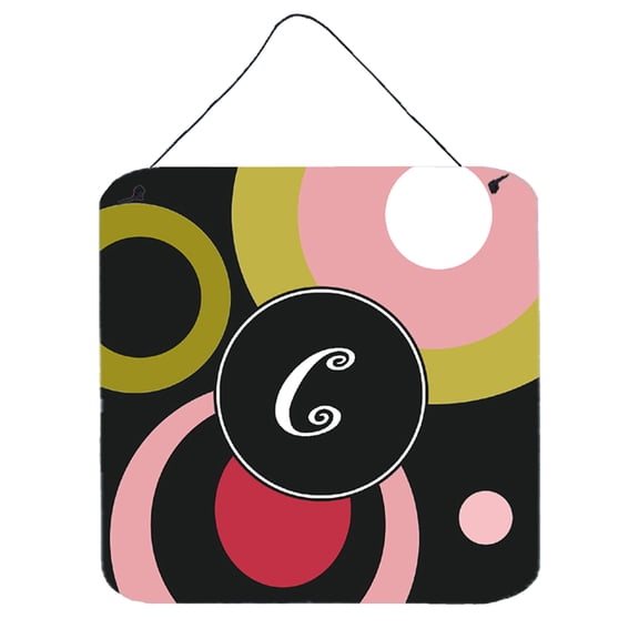 Carolines Treasures AM1001-CDS66 Monogram - Retro in Black Wall or Door Hanging Prints 6HX6W multicolor