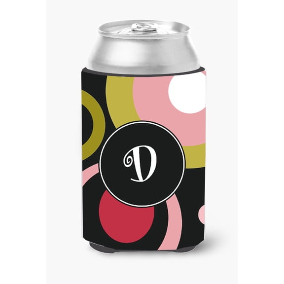 Carolines Treasures AM1001-DCC Monogram - Retro in Black Can or Bottle Hugger Can Hugger multicolor