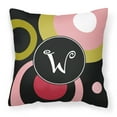 thumbnail image 1 of Carolines Treasures AM1001-WPW1414 Monogram - Retro in Black Decorative   Canvas Fabric Pillow AM1001 14Hx14W multicolor, 1 of 4