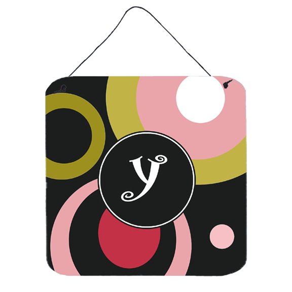 Carolines Treasures AM1001-YDS66 Monogram - Retro in Black Wall or Door Hanging Prints 6HX6W multicolor