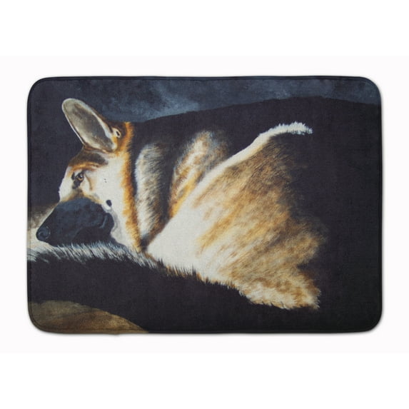 Carolines Treasures AMB1042RUG Day Dreamer German Shepherd Machine Washable Memory Foam Mat 19 X 27" multicolor