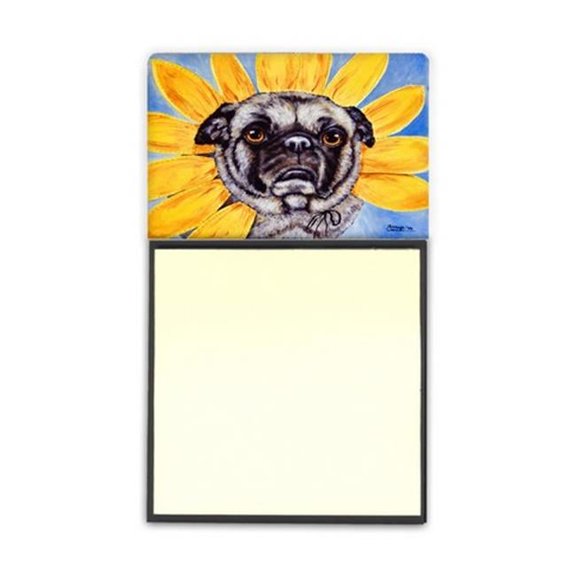 Carolines Treasures AMB1058SN Sunflower Pug Sticky Note Holder