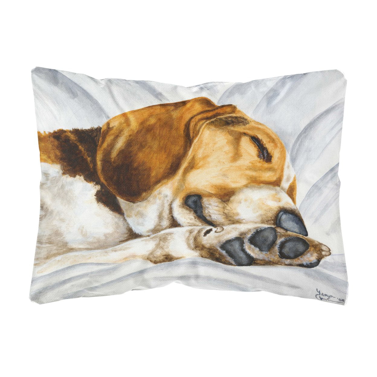 Carolines Treasures AMB1076PW1216 Beagle Bliss Fabric Decorative Pillow ...