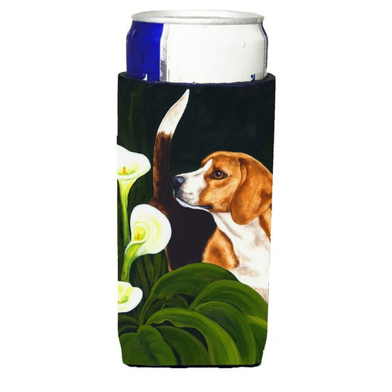 Carolines Treasures AMB1077MUK Beagle Lillies Ultra Beverage Insulators for slim cans Slim Can multicolor