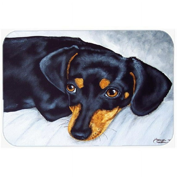 Carolines Treasures AMB1079JCMT Black & Tan Doxie Dachshund Kitchen or Bath Mat, 24 x 36