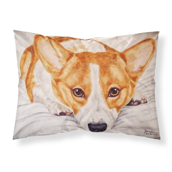 Carolines Treasures AMB1133PILLOWCASE Fiona Corgi Fabric Standard Pillowcase Standard multicolor
