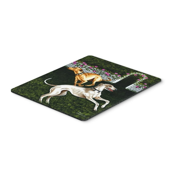 Carolines Treasures AMB1354MP Rose Garden Frolick Greyhounds Mouse Pad Hot Pad or Trivet Large multicolor