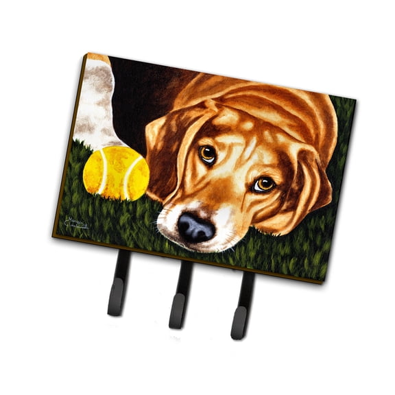 Carolines Treasures AMB1358TH68 Have Ball Will Travel Beagle Leash or Key Holder Triple multicolor