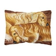thumbnail image 1 of Carolines Treasures AMB1387PW1216 Zeus and Chloie the Golden Retrievers Fabric Decorative Pillow 12H x16W multicolor, 1 of 3