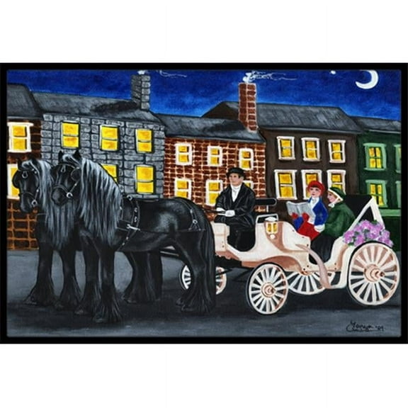 Carolines Treasures AMB1409JMAT City Carriage Ride Horse Indoor or Outdoor Mat- 24 x 36