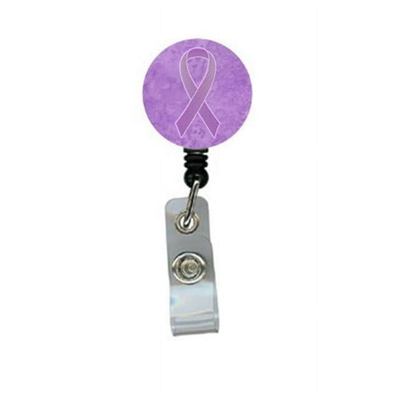 Carolines Treasures AN1200BR Lavender Ribbon for All Cancer Awareness Retractable Badge Reel