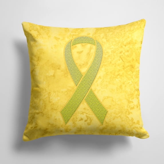 Carolines Treasures AN1203PW1414 Yellow Ribbon for Sarcoma Bone or Bladder Cancer Awareness Canvas Fabric Decorative