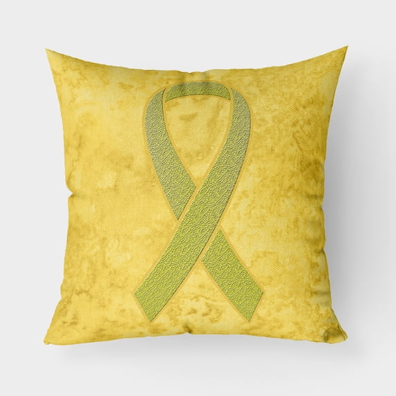 Carolines Treasures AN1203PW1818 Yellow Ribbon for Sarcoma Bone or Bladder Cancer Awareness Canvas Fabric Decorative