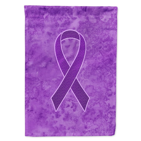 Carolines Treasures AN1207GF Purple Ribbon for Pancreatic and Leiomyosarcoma Cancer Awareness Flag Garden Size Small