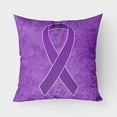 thumbnail image 1 of Carolines Treasures AN1207PW1818 Purple Ribbon for Pancreatic and Leiomyosarcoma Cancer Awareness   Canvas Fabric, 1 of 2